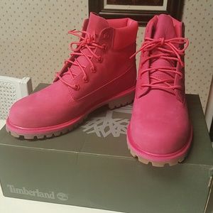 Juniors Timberlands Bright Pink sz 7